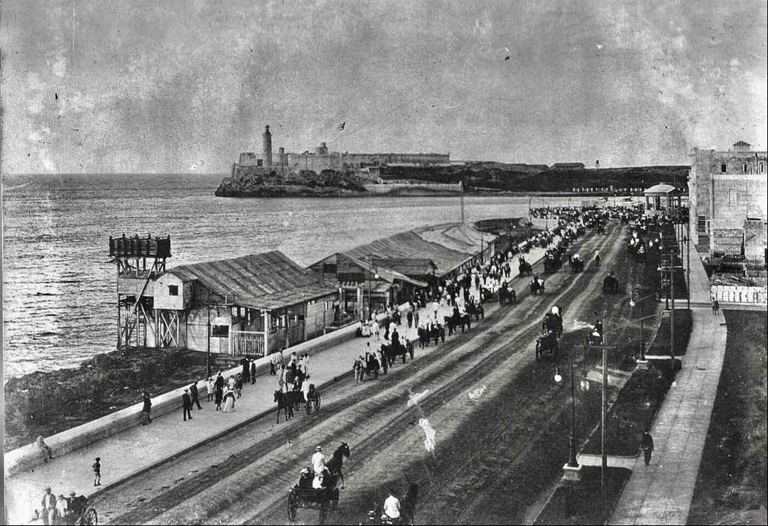 Fotos del primer tramo de Malecón de la Habana en 1901 Primer tramo de Malecón de la Habana en 1901
