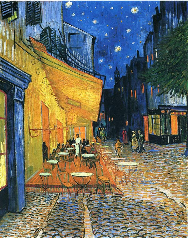 Vincent Van Gogh - Cafe Terrace, Place du Forum, Arles, 1888 #VanGogh Vincent Van Gogh - Cafe Terrace, Place du Forum, Arles, 1888