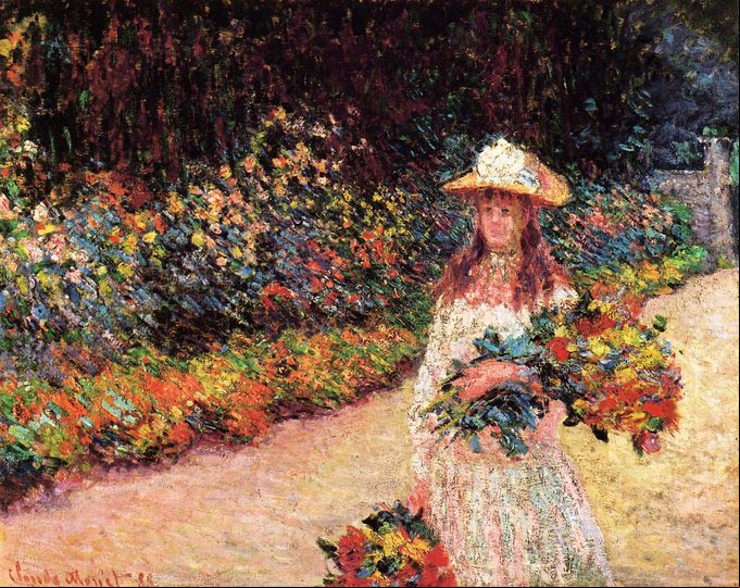 Claude Monet - Young Girl in the Garden at Giverny, 1888 Claude Monet - Young Girl in the Garden at Giverny, 1888