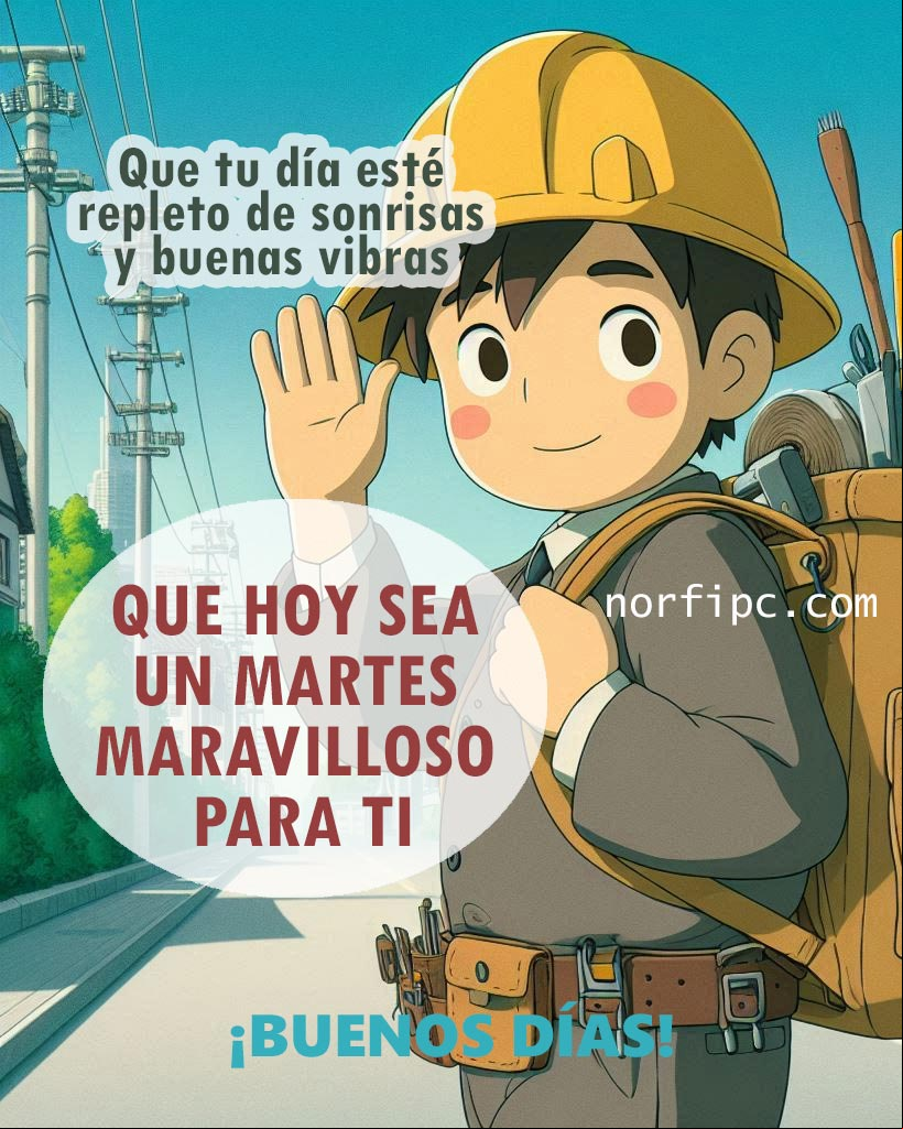 ¡Feliz martes! Espero que tu día esté repleto de sonrisas y buenas vibras, que sea un martes maravilloso para ti Cartel entre flores