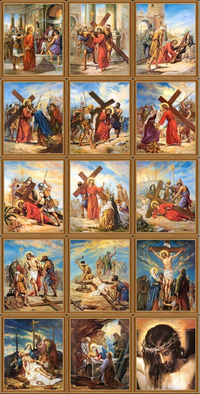 Las 14 estaciones de la Vía Crucis, Estaciones de la Cruz o Vía Dolorosa Las 14 estaciones de la Vía Crucis, Estaciones de la Cruz o Vía Dolorosa