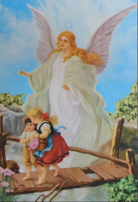 Imagen del Santo Ángel Custodio o Ángel de la Guardia Fondo de pantalla cristiano para el celular: Imagen del Santo Ángel Custodio o Ángel de la Guardia