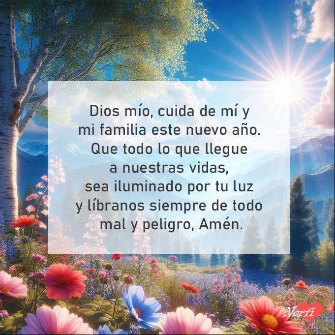 Dios mío, cuida de mí y mi familia este nuevo año Dios mío, cuida de mí y mi familia este nuevo año