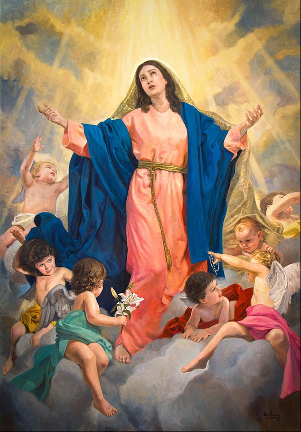 Asunción de la Virgen María. Pintura de Raul Berzosa Asunción de la Virgen María. Pintura de Raul Berzosa