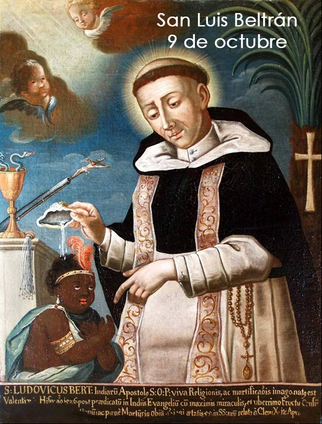 9 de octubre, fiesta de San Luis Beltrán Imagen de San Luis Beltrán