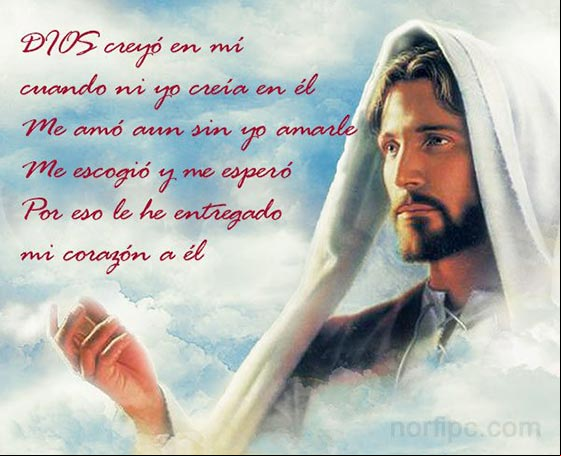 DIOS creyó en mí cuando ni yo creía en Él. Me amó aun sin amarle. Me escogió y me esperó. Por eso le he dado mi corazón a Él Frases de fe para si nos sentimos confundidos o indecisos