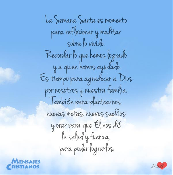 Reflexión cristiana para Semana Santa Reflexión cristiana para Semana Santa