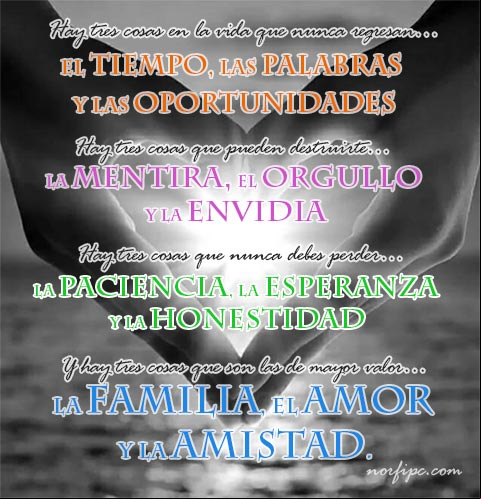 Tres cosas en la vida, un poema cristiano de esperanza Tres cosas en la vida, un poema cristiano de esperanza