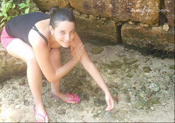 Refrescando en las aguas del Manantial La Americana, en el Rio Canímar Refrescando en las aguas del Manantial La Americana, en el Rio Canímar