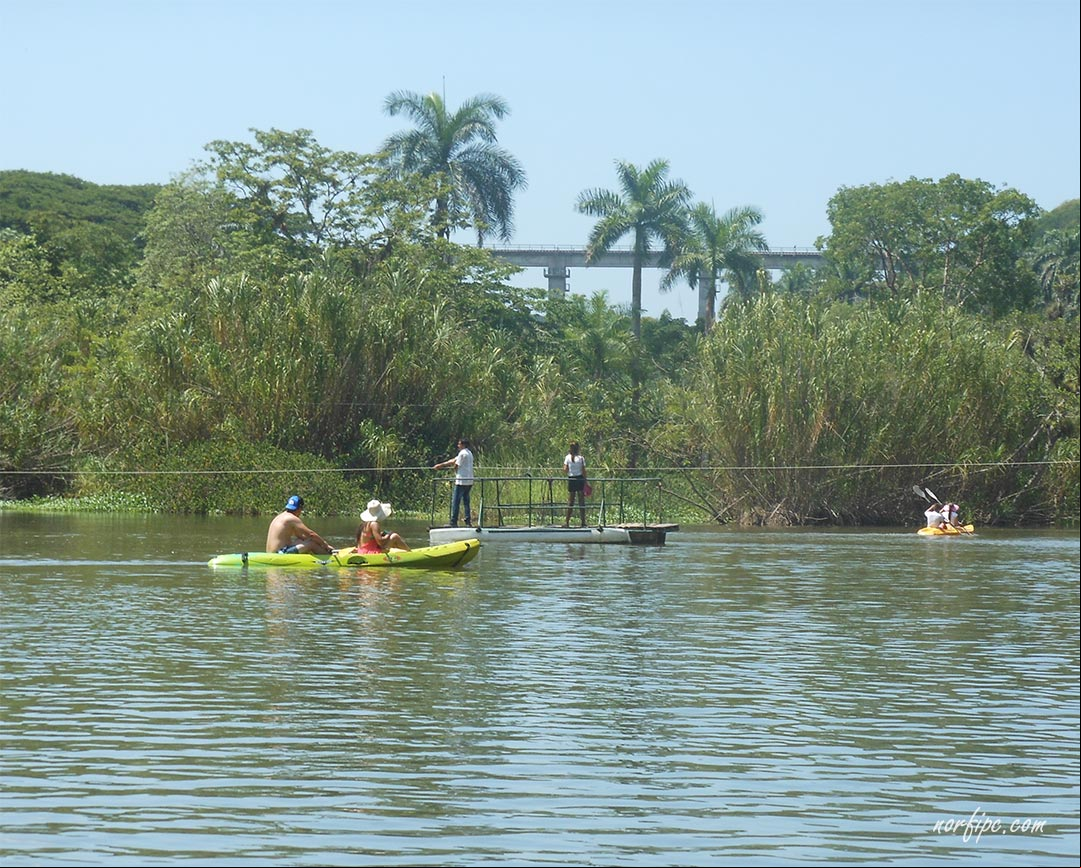 Paseando en kayak por el Rio Canímar en el Centro Recreativo La Arboleda Paseando en kayak por el Rio Canímar en el Centro Recreativo La Arboleda