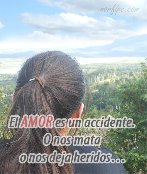 El amor es un accidente. O nos mata o nos deja heridos
