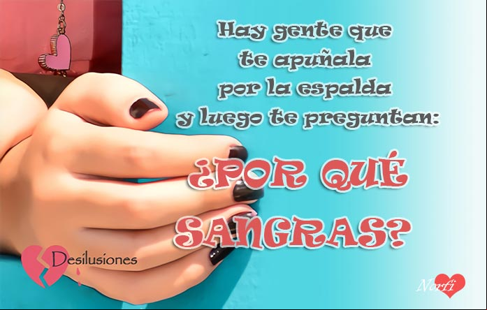 Foto con frase sobre las heridas que causan la gente traicionera