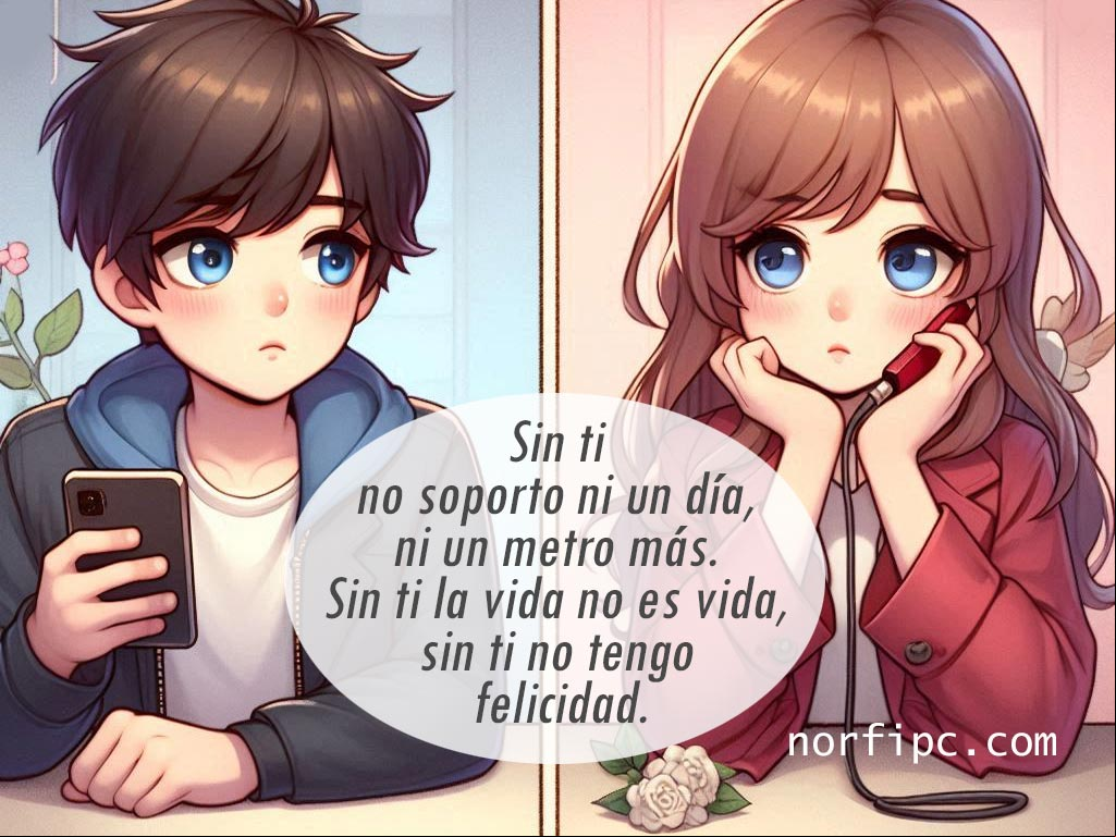 Chica y chico pensando tristes, ilustración