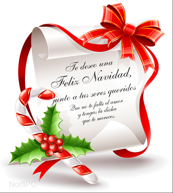 Postal de felicitación para Navidad. Te deseo una Feliz Navidad, junto a tus seres queridos. Que no te falte el amor y tengas la dicha que te mereces Postal de felicitación para Navidad