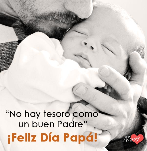 Segundo domingo de julio Día del Padre en Uruguay Padre besando su bebé