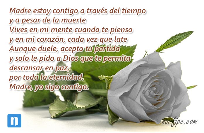 Madre, yo sigo contigo. Poema para mi Madre que falleció Madre, yo sigo contigo. Poema para mi Madre que falleció