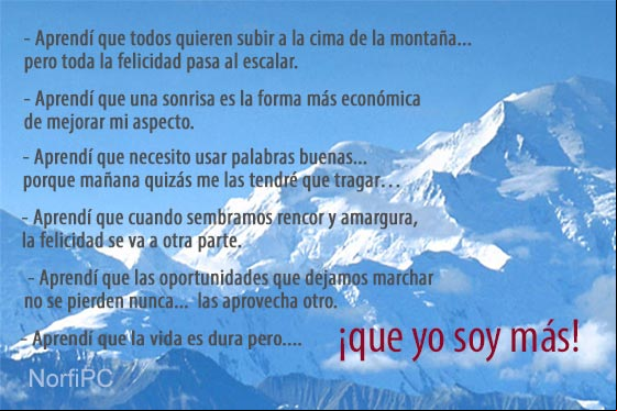 Aprendí. Poema motivador sobre la vida Poema motivador sobre lo que aprendemos en la vida