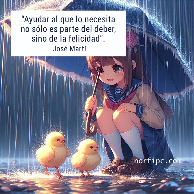 Ayudar al que lo necesita no sólo es parte del deber, sino de la felicidad. Pensamiento de José Martí. #Generosidad Pensamiento de José Martí sobre la Generosidad