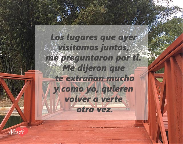 Los lugares que ayer visitamos juntos, me preguntaron por ti Los lugares que ayer visitamos juntos, me preguntaron por ti