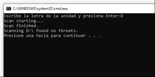 Revisando una unidad USB con el antivirus de Windows Revisando una unidad USB con el antivirus de Windows