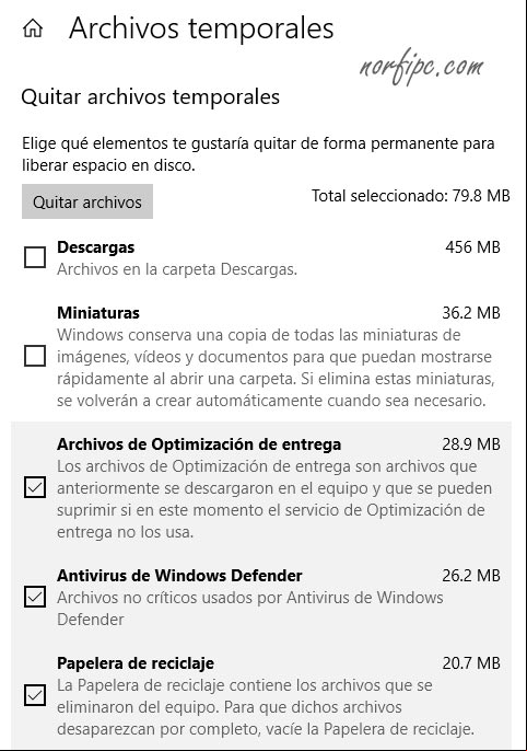 Eliminar archivos temporales desde la herramienta Almacenamiento en Windows Eliminar archivos temporales desde la herramienta Almacenamiento en Windows