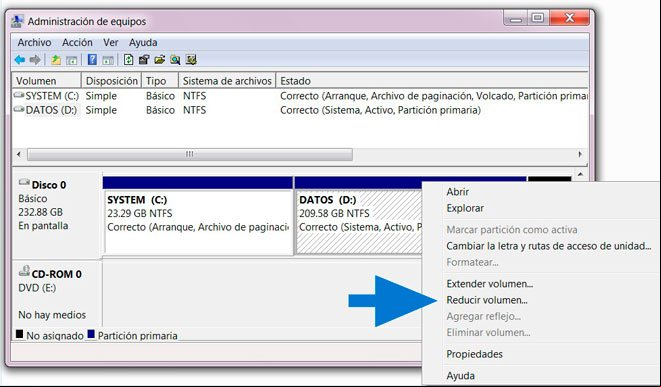 Reducir un volumen