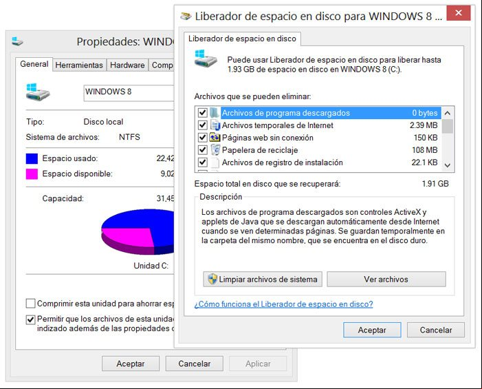 Liberar espacio en disco en Windows y eliminar archivos innecesarios Liberar espacio en disco en Windows y eliminar archivos innecesarios