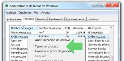 Detener un proceso manualmente con el de tareas de Windows Detener un proceso manualmente con el de tareas de Windows