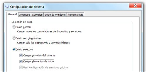 Usar inicio selectivo para arrancar Windows