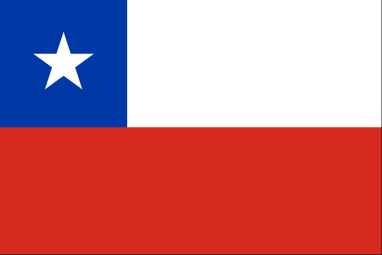 Imagen de la Bandera de la República de Chile Imagen de la Bandera nacional de Chile