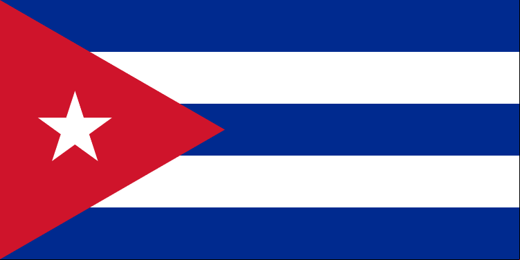 Imagen de la Bandera de la República de Cuba Imagen de la Bandera nacional de Cuba