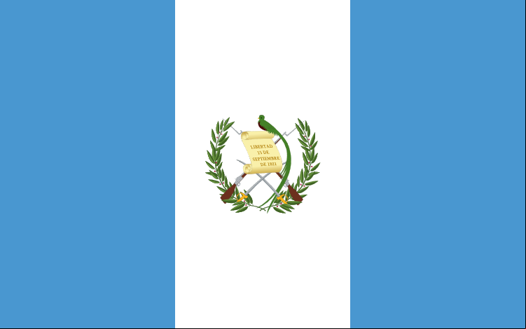 Imagen de la Bandera de la República de Guatemala Imagen de la Bandera nacional de Guatemala
