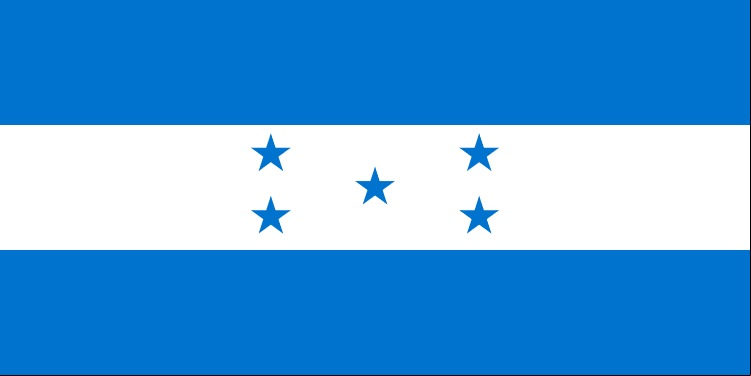 Imagen de la Bandera de la República de Honduras Imagen de la Bandera nacional de Honduras