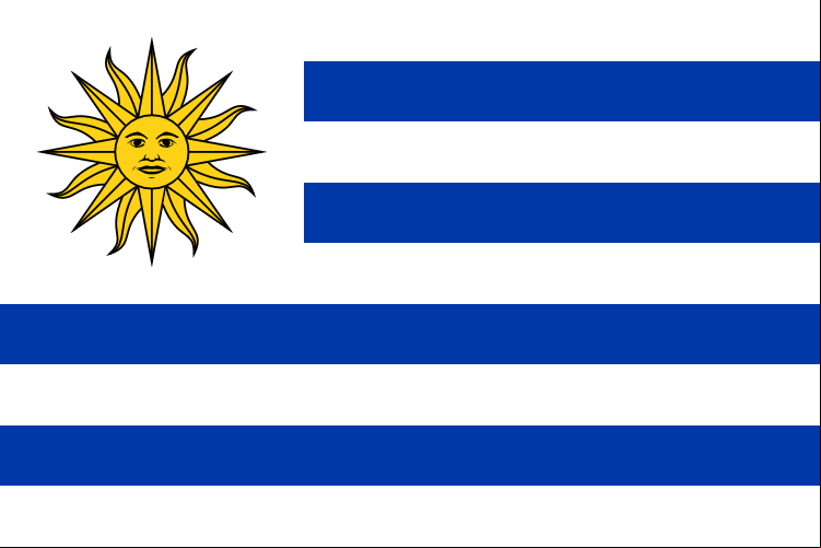 Imagen de la Bandera de la República Oriental del Uruguay Imagen de la Bandera nacional de Uruguay