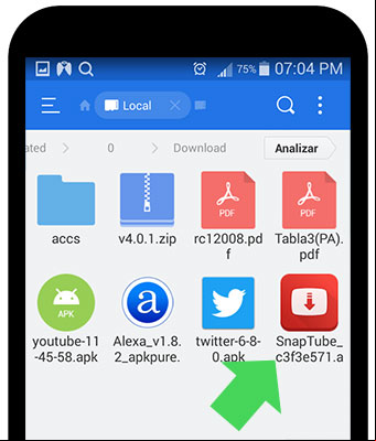 Abrir archivo APK a instalar Abrir archivo APK a instalar