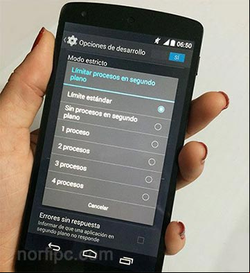 Limitar los procesos en segundo plano en Android Limitar los procesos en segundo plano en Android