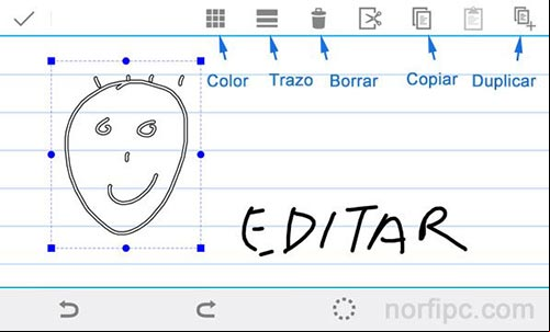 Edición con la aplicación Papyrus para escribir a mano en Android Edición con la aplicación Papyrus para escribir a mano en Android