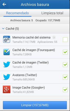 Eliminar los archivos basura con Clean Master en Android Eliminar los archivos basura con Clean Master en Android