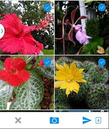Seleccionando y enviando fotografías guardadas en el teléfono con IMO Seleccionando y enviando fotografías guardadas en el teléfono con IMO
