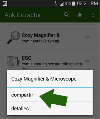 Extraer aplicación instalada del teléfono con la app Apk Extractor Extraer aplicación instalada del teléfono con la app Apk Extractor