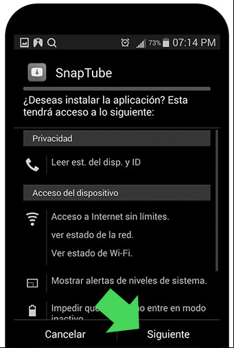 Finalizar la instalacion del archivo APK Finalizar la instalacion del archivo APK