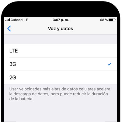 Seleccionar la red 3G en un iPhone Seleccionar la red 3G en un iPhone