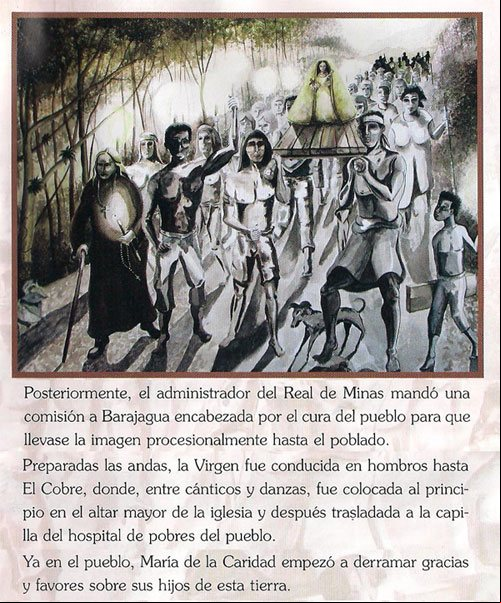Transporte de la virgen hacia la iglesia del poblado del Cobre Transporte de la virgen hacia la iglesia del poblado del Cobre