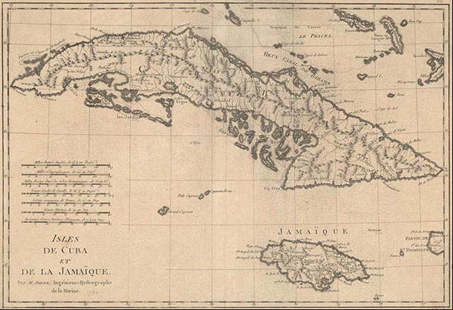 Mapa de Cuba y Jamaica de 1788 Mapa de Cuba y Jamaica de 1788