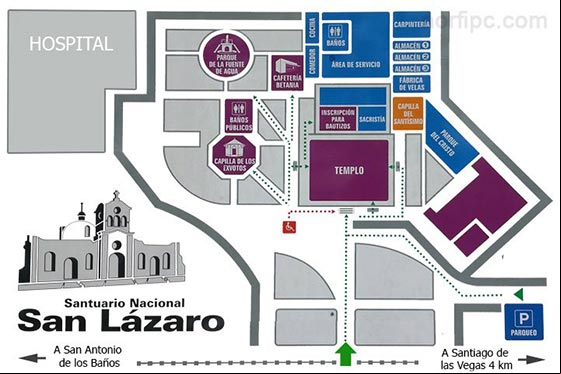 Plano del Santuario Nacional de San Lázaro en El Rincón Plano del Santuario Nacional de San Lázaro en El Rincón