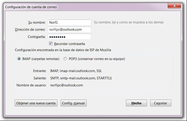 Configuración automática de la cuenta de correo en Thunderbird. Configuración automática de la cuenta de correo en Thunderbird.