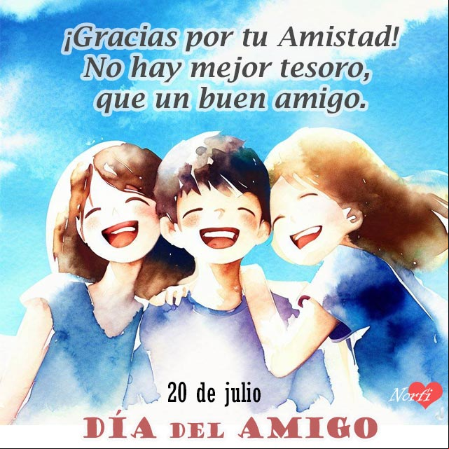 20 de julio, Día del Amigo en España, Argentina, Uruguay y Brasil Amigos sonriendo