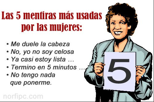 Las 5 mentiras más usadas por las mujeres