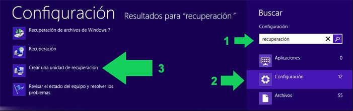 Iniciar la herramienta para crear una unidad de recuperación Iniciar la herramienta para crear una unidad de recuperación