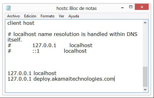 Bloquear en el archivo hosts las conexiones a akamaitechnologies.com Bloquear en el archivo hosts las conexiones a akamaitechnologies.com